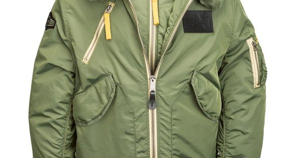 Куртка бомбер B-15 AIR FRAME / Sage Alpha Industries™ зеленого цвета