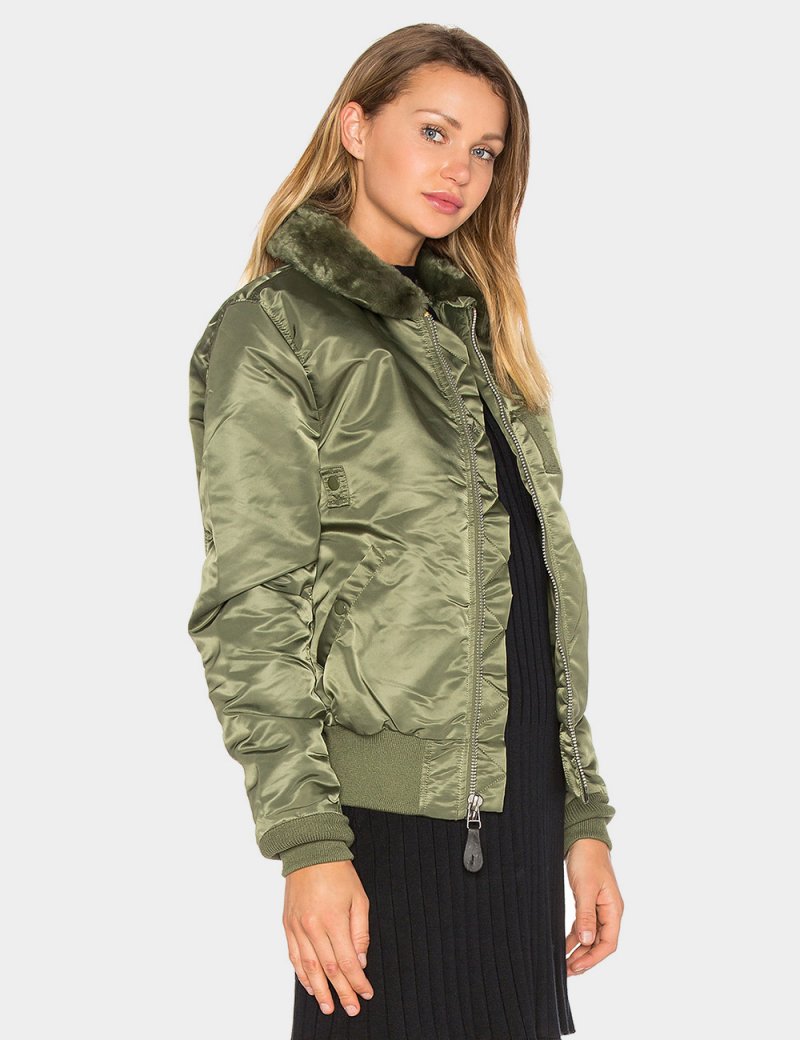 SLIM FIT B-15 BOMBER JACKET W