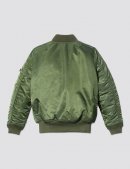 YOUTH MA-1 JACKET WITH PATCHES / Sage-green