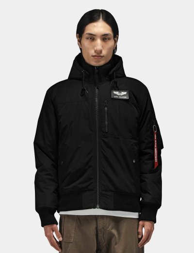 HOODED RIB FLIGHT JACKET HOODED RIB FLIGHT JACKET