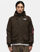 MA-1 HOODED RIB BOMBER JACKET