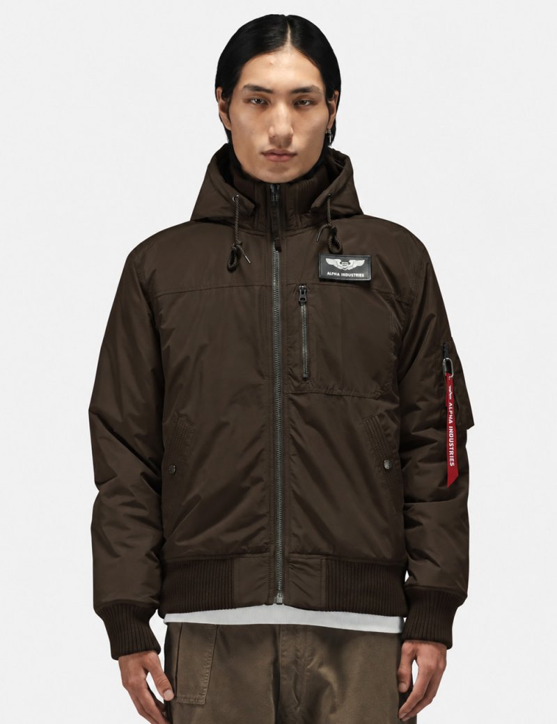 MA-1 HOODED RIB BOMBER JACKET