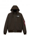MA-1 HOODED RIB BOMBER JACKET
