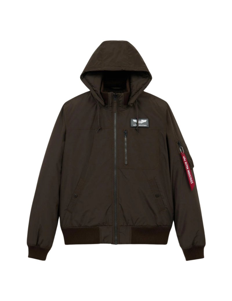 MA-1 HOODED RIB BOMBER JACKET