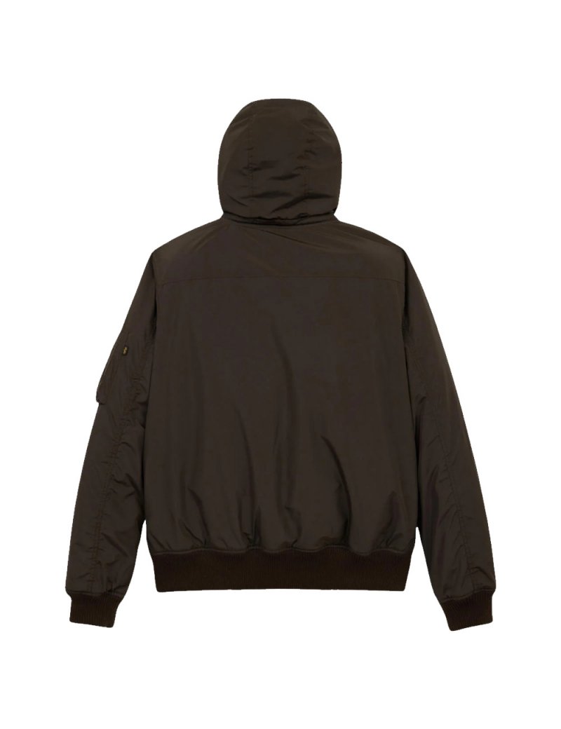 MA-1 HOODED RIB BOMBER JACKET