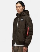 MA-1 HOODED RIB BOMBER JACKET