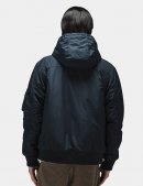 HOODED RIB FLIGHT JACKET