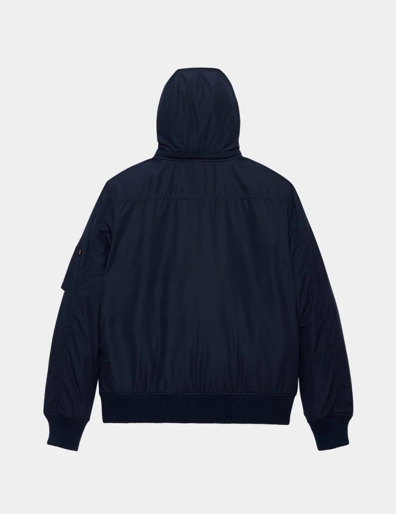 HOODED RIB FLIGHT JACKET