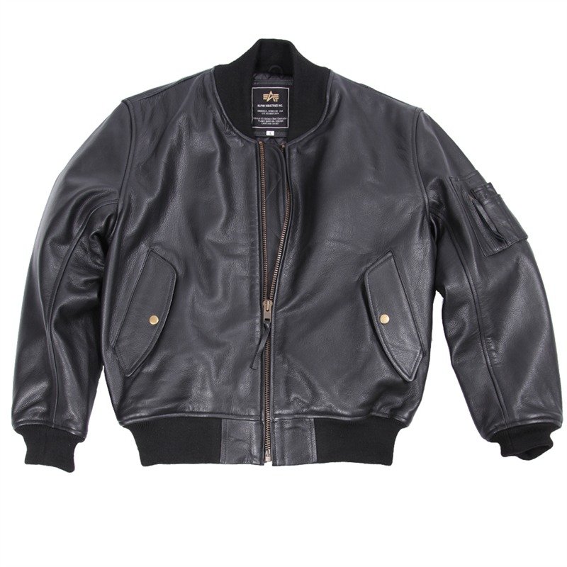 MA-1 LEATHER BOMBER JACKET