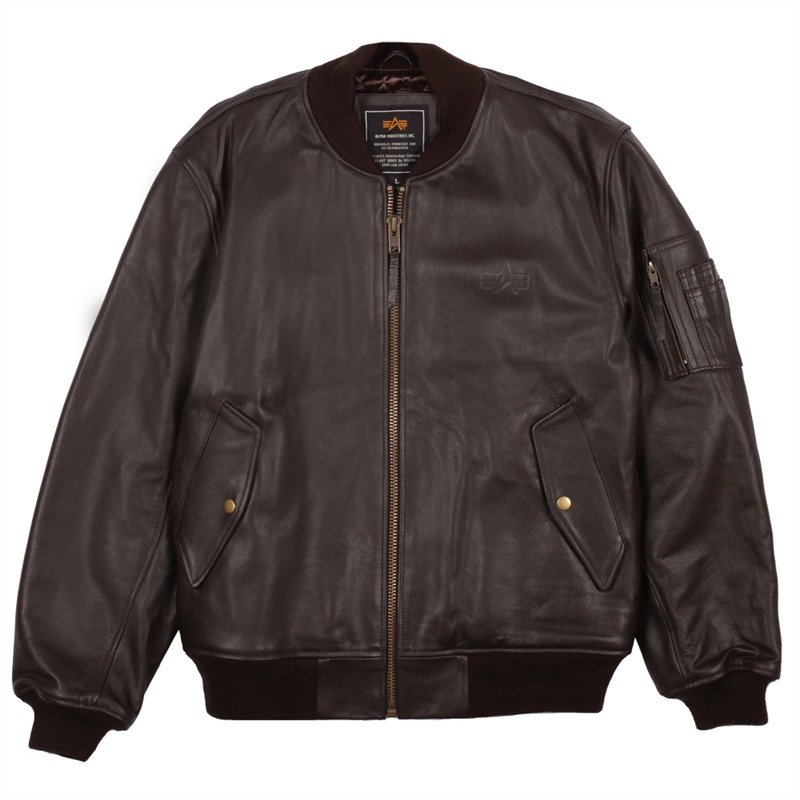 MA-1 LEATHER BOMBER JACKET