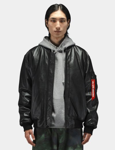 LEATHER MA-1 FLIGHT JACKET 