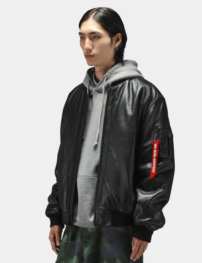 LEATHER MA-1 FLIGHT JACKET 