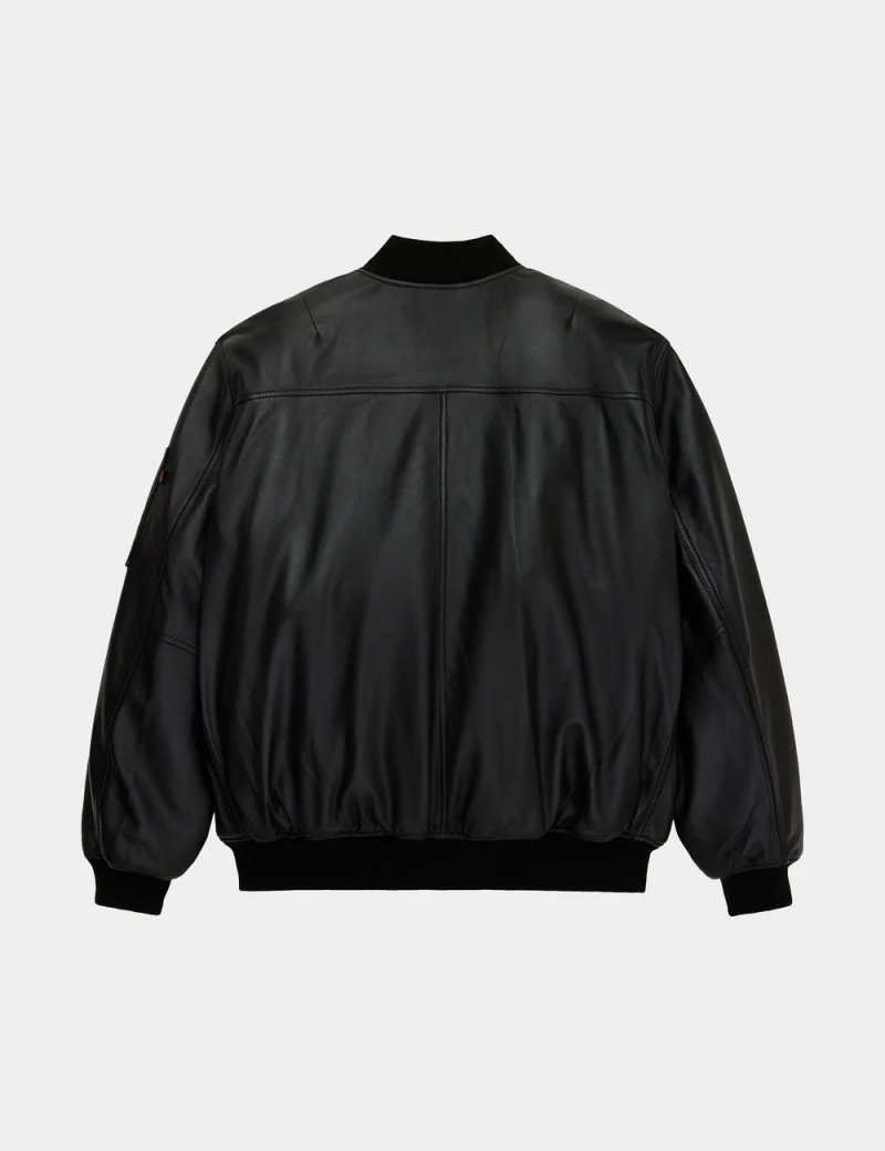 LEATHER MA-1 FLIGHT JACKET LEATHER MA-1 FLIGHT JACKET