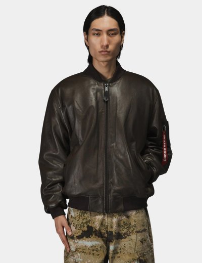 LEATHER MA-1 FLIGHT JACKET 