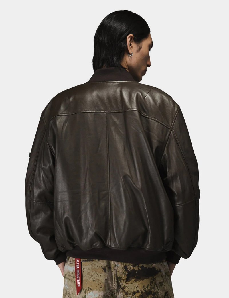 LEATHER MA-1 FLIGHT JACKET LEATHER MA-1 FLIGHT JACKET