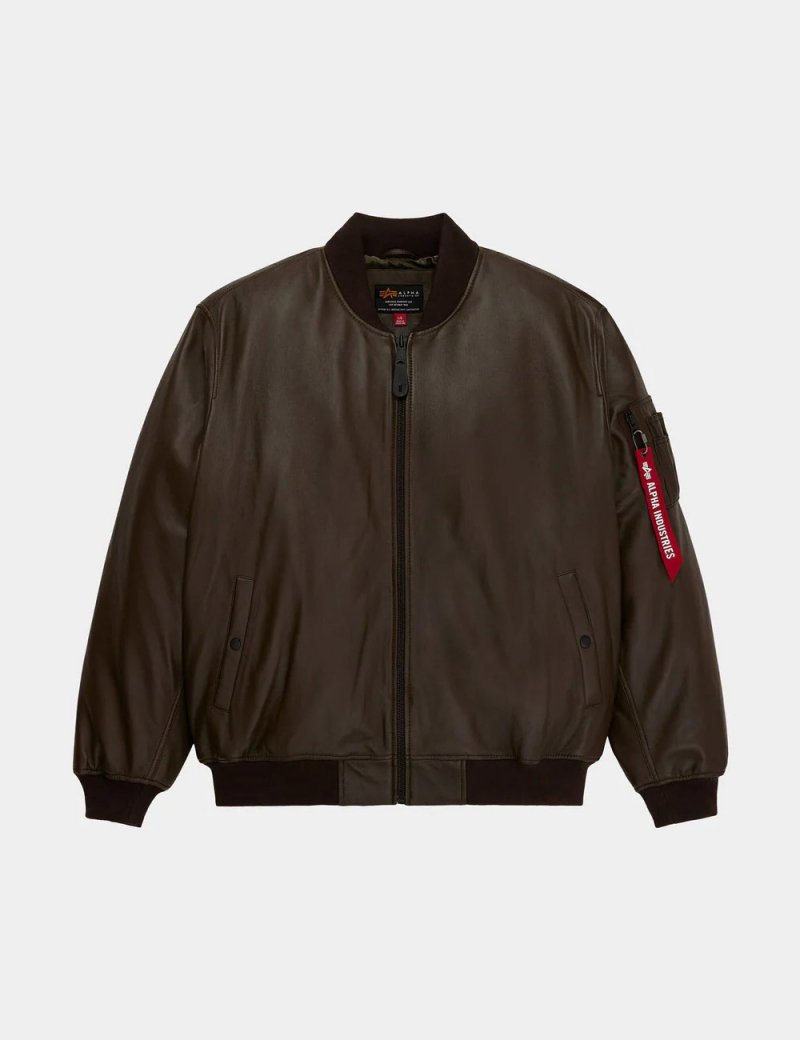 LEATHER MA-1 FLIGHT JACKET LEATHER MA-1 FLIGHT JACKET