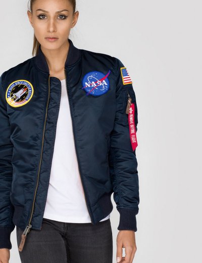 nasa leather bomber jacket