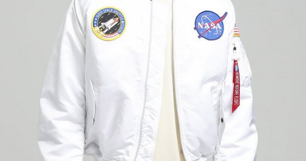 Куртка бомбер NASA MA-1 BOMBER JACKET Alpha Industries™ цвет White