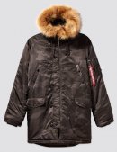 Зимова куртка N-3B SLIM FIT / Black Woodland Camo
