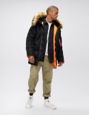 Зимова куртка PARKA N-3B SLIM FIT / Black Brown Fur