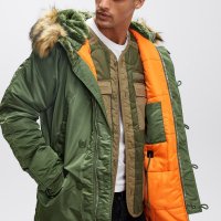 N-3B SLIM FIT PARKA Alpha Industries™ Цвет Sage, Зимняя