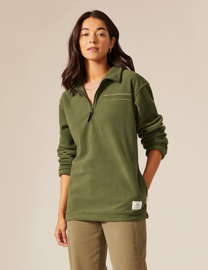 QUARTER ZIP FLEECE PULLOVER W