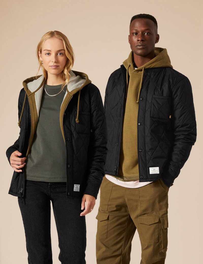 QUILTED UTILITY JACKET W