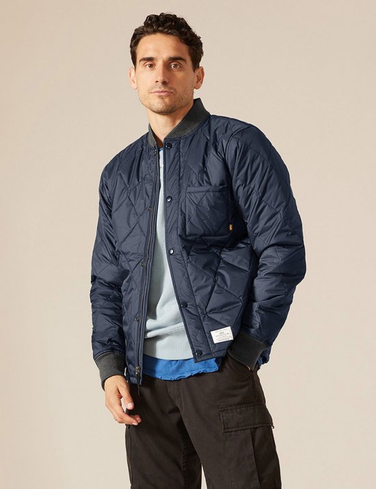 QUILTED UTILITY JACKET / Replica Blue