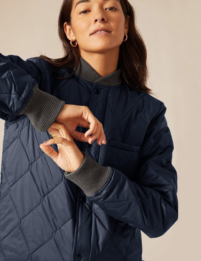 QUILTED UTILITY JACKET W