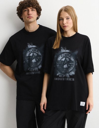 RELAXED FADED PRINT TEE 